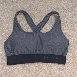 Gray UnderArmour sports bra